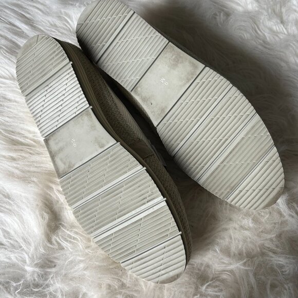 Diane B Milano White Leather Bamboo Horse-bit Espadrille Loafer Slip On Flats - Picture 6 of 6